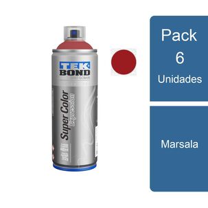 Pack 6 Pinturas Aerosol / Spray Expression Marsala Tekbond